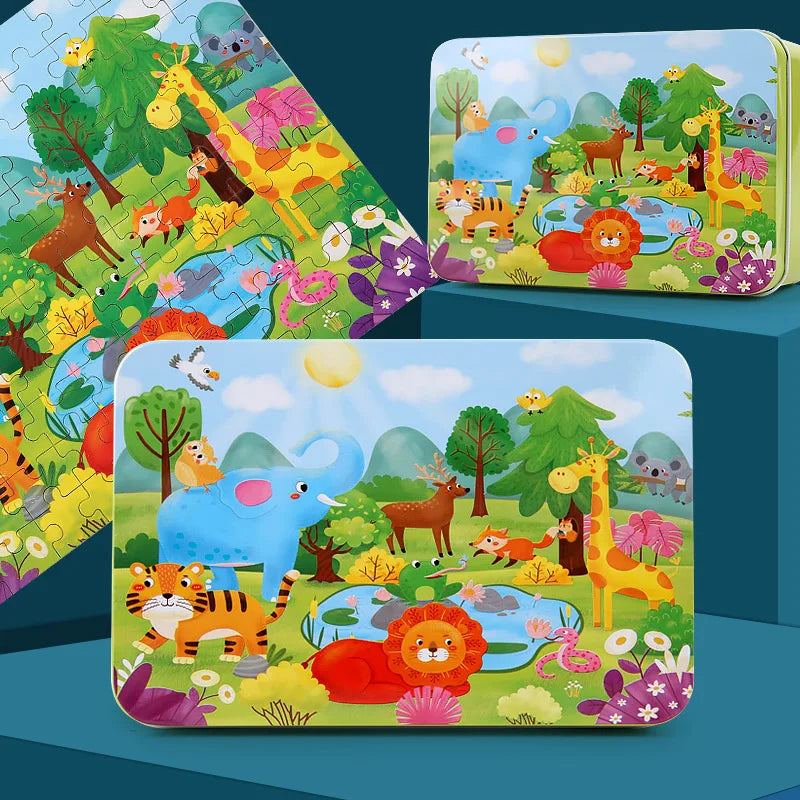 100 Pieces - Kids Wooden Puzzle