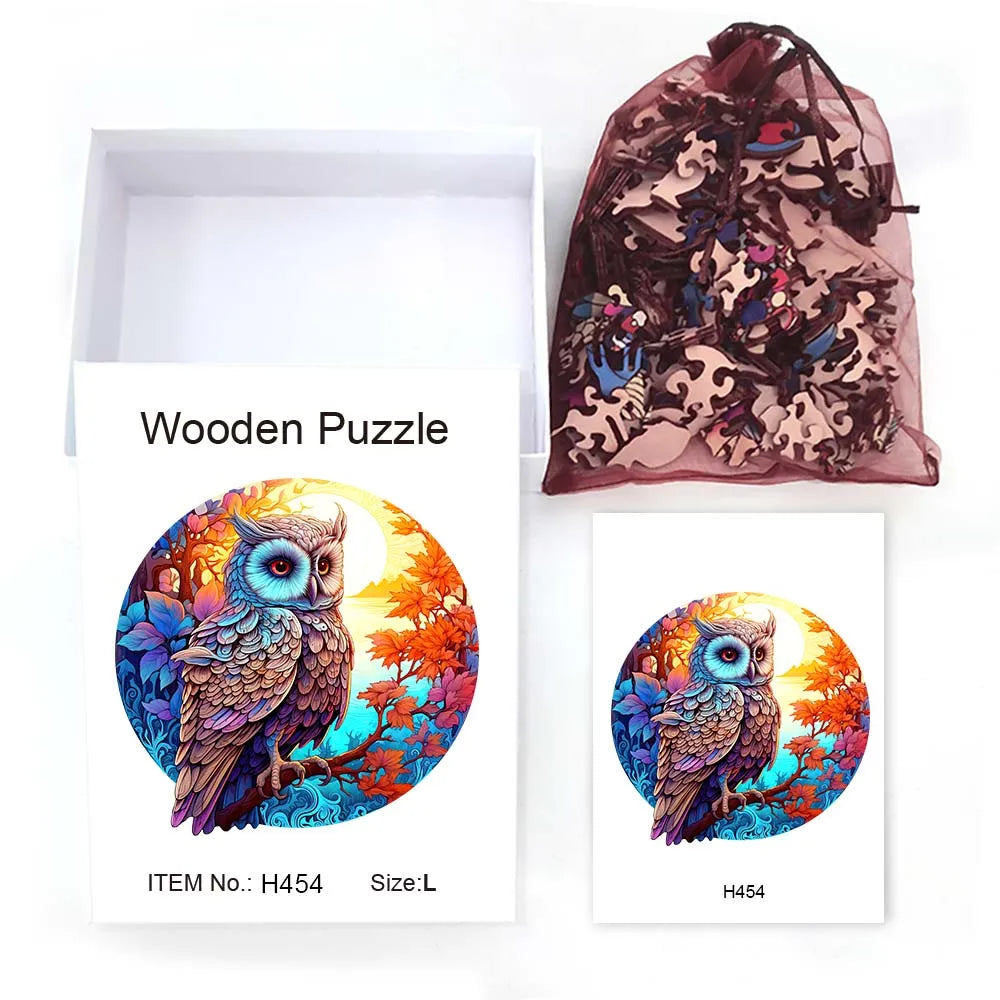 S/M/L Owl Wooden puzzle