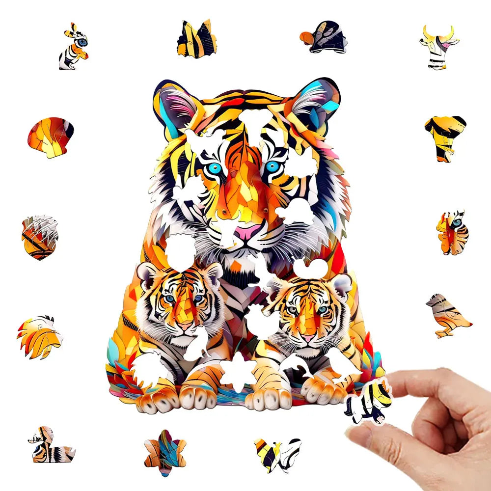 S/M/L - Tiger Wooden jigsaw