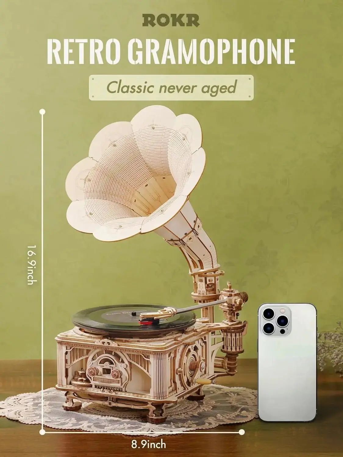 Robotime Gramophone 3D Wooden Puzzles