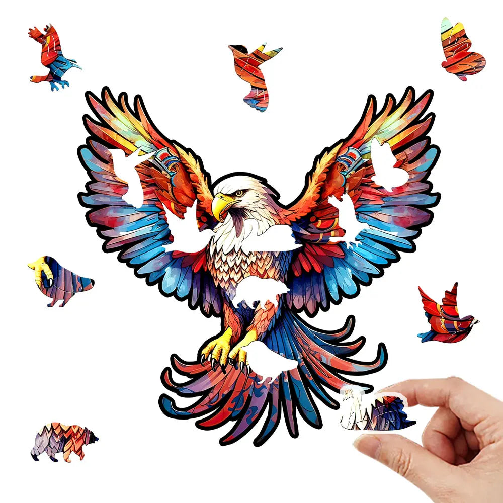 S/M/L Eagle wooden puzzle