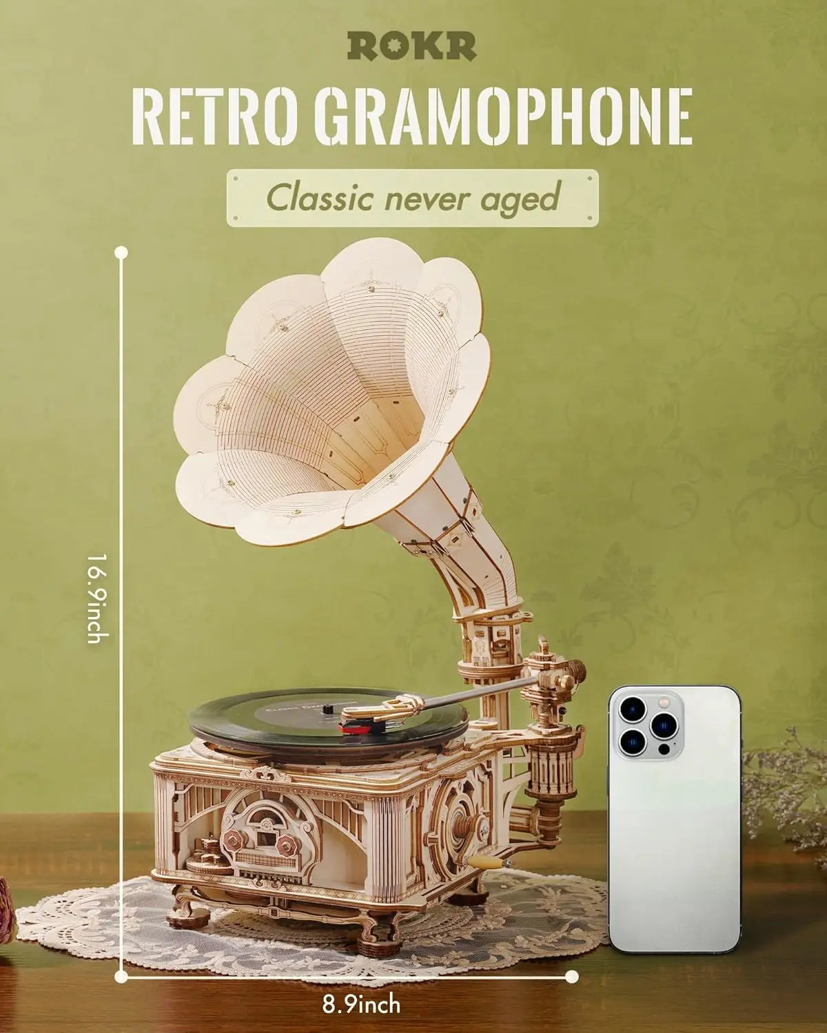 Robotime Gramophone 3D Wooden Puzzles